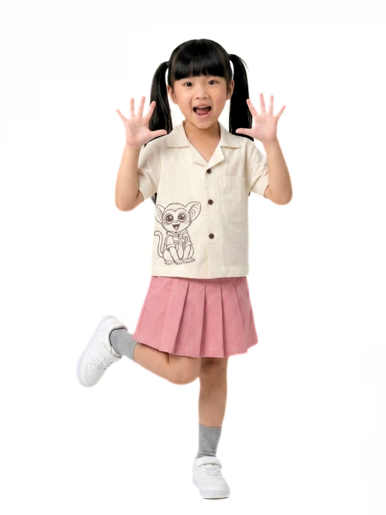 KEYTABEE | Kemeja Safari KIDS Broken white