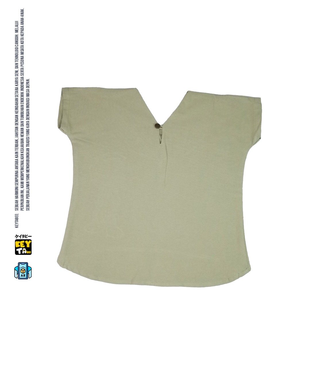 KEYTABEE | BAJU ANAK V-NECK LINEN KEYTABEE – KARAKTER BORDIR PREMIUM
