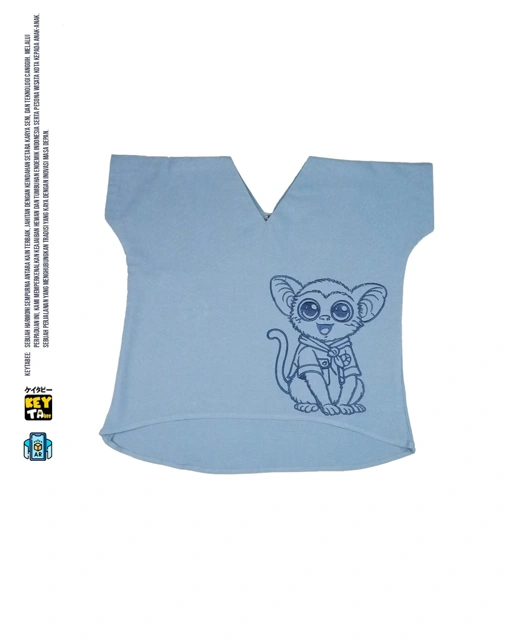 Image of KEYTABEE | BAJU ANAK V-NECK LINEN KEYTABEE – KARAKTER BORDIR PREMIUM
