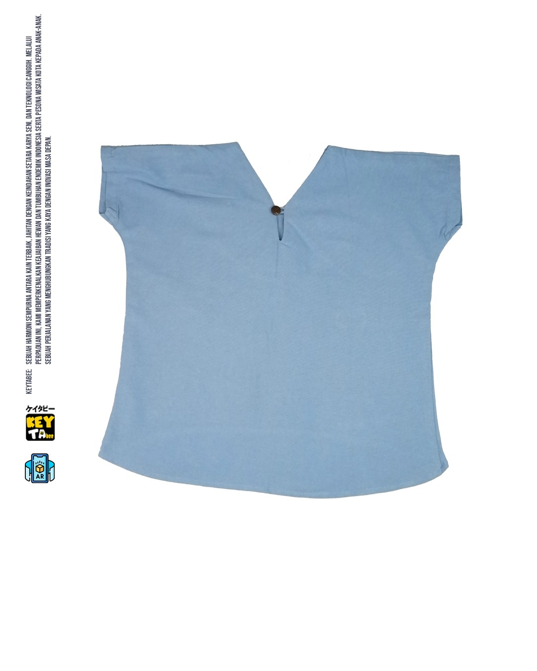 KEYTABEE | BAJU ANAK V-NECK LINEN KEYTABEE – KARAKTER BORDIR PREMIUM