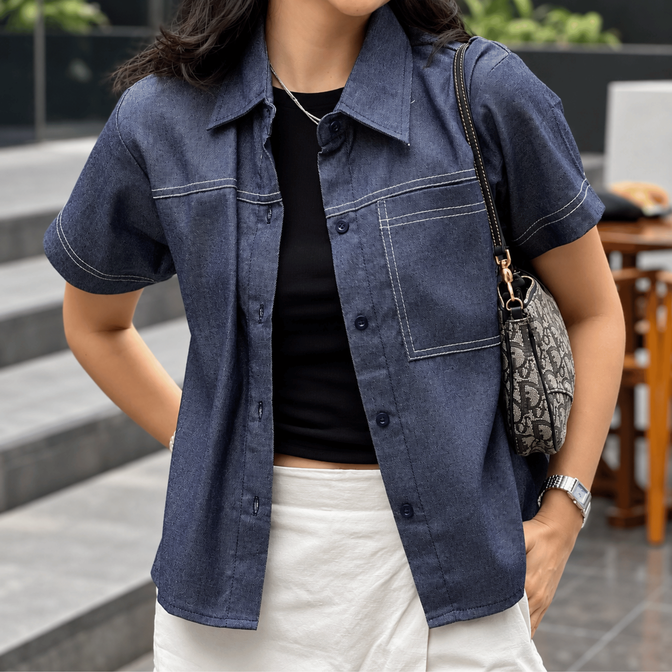 TO.KART Abby Denim Shirt | All-Day Denim Collection