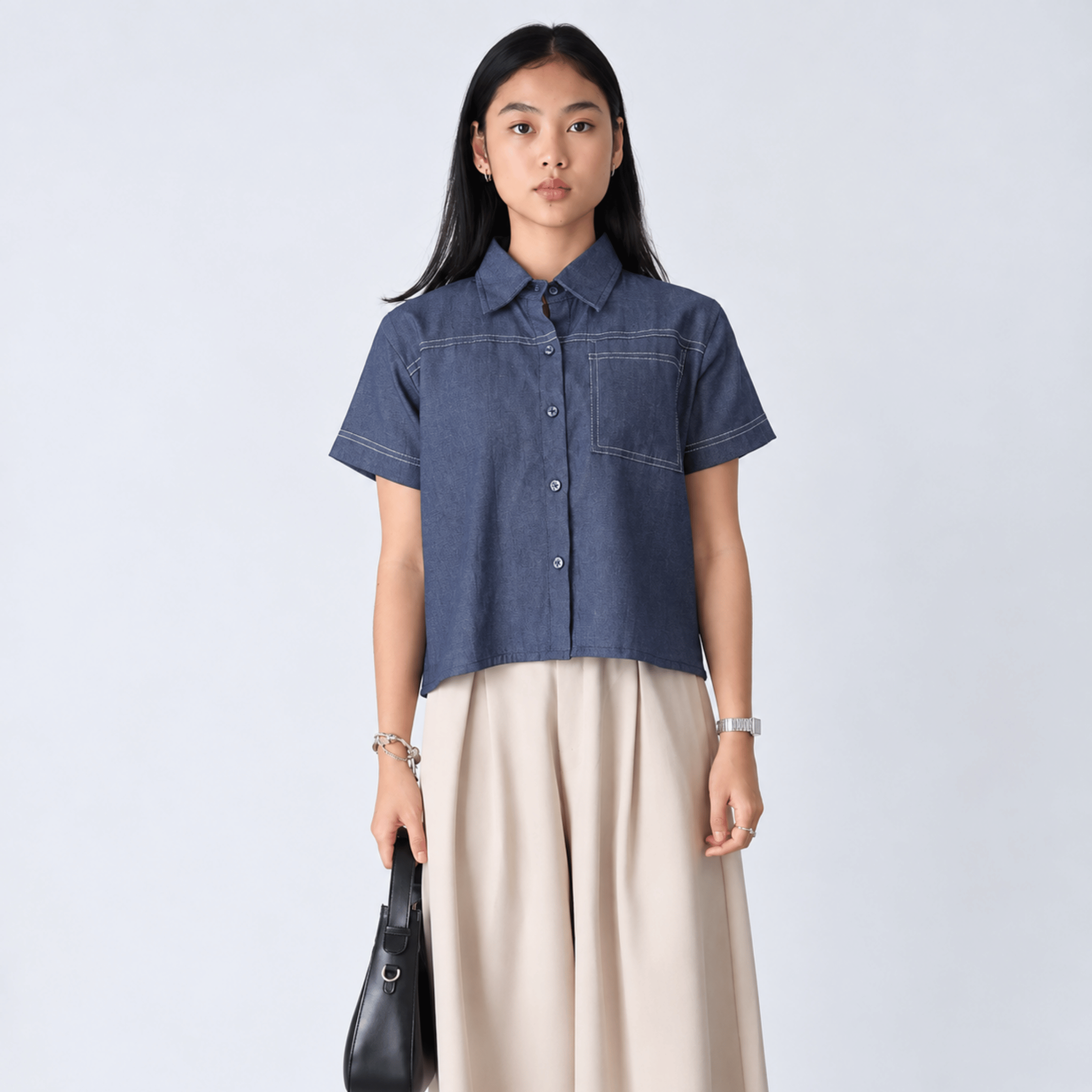TO.KART Abby Denim Shirt | All-Day Denim Collection