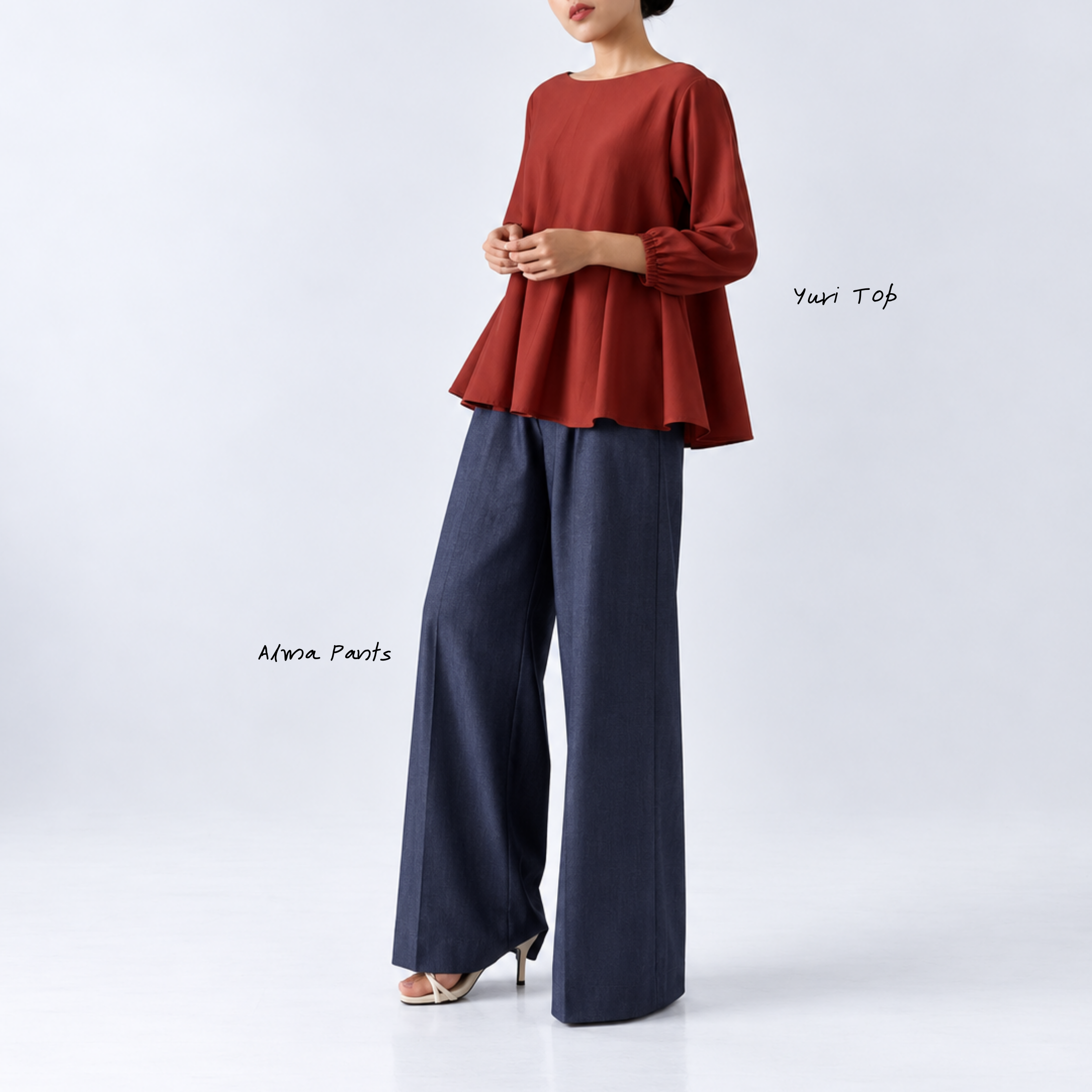 TO.KART Alma Culotte Pants | All-Day Denim Collection