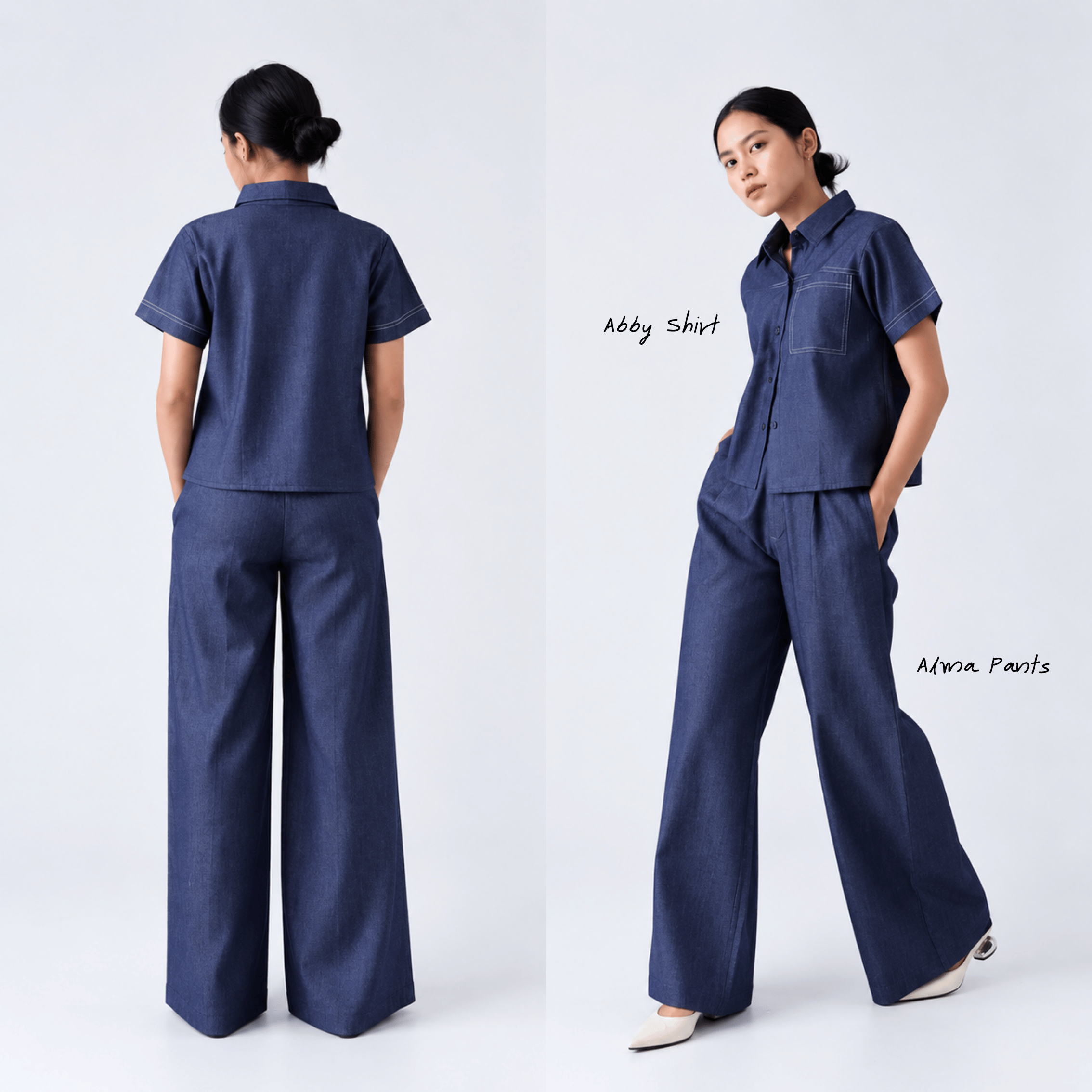 TO.KART Alma Culotte Pants | All-Day Denim Collection