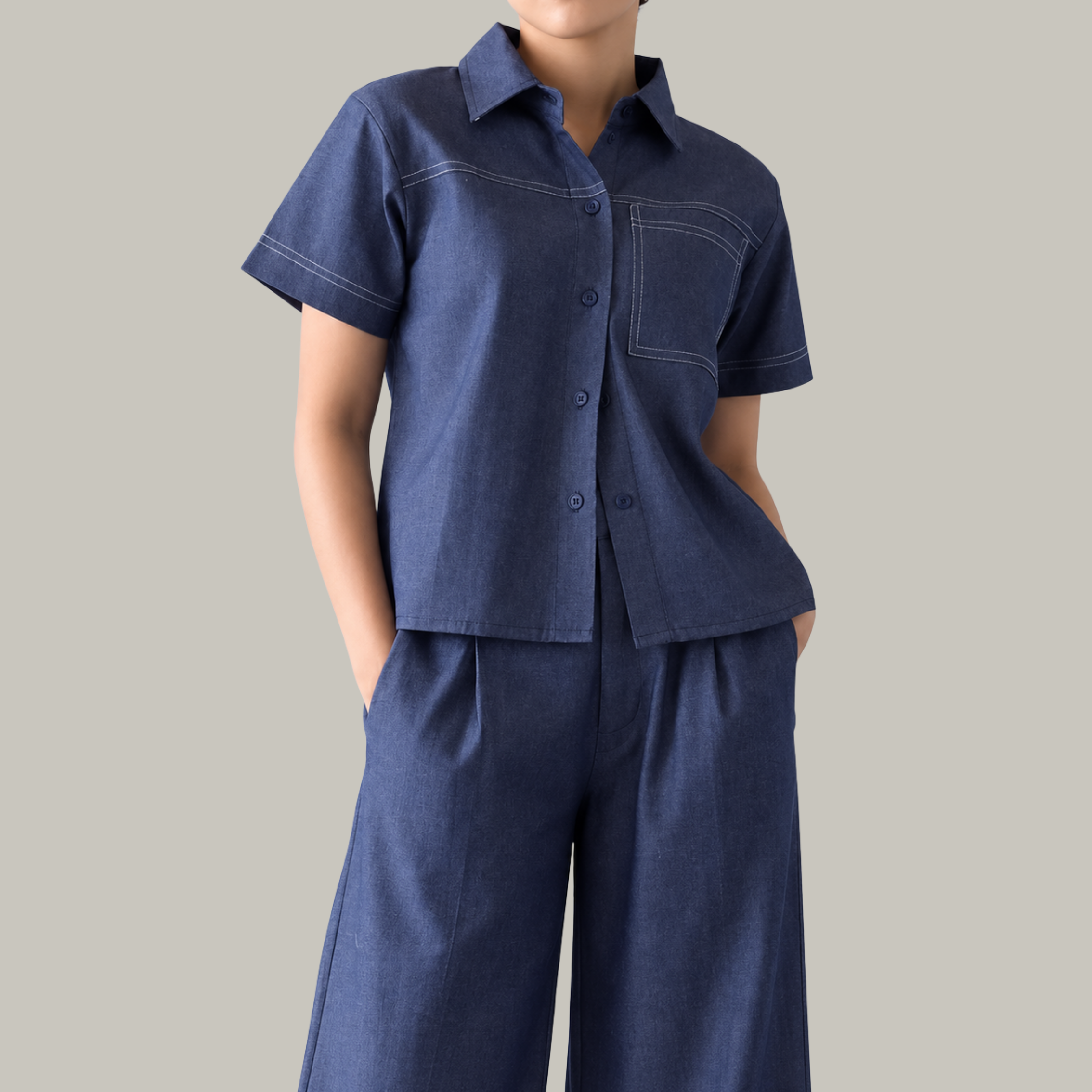 TO.KART Abby Denim Shirt | All-Day Denim Collection