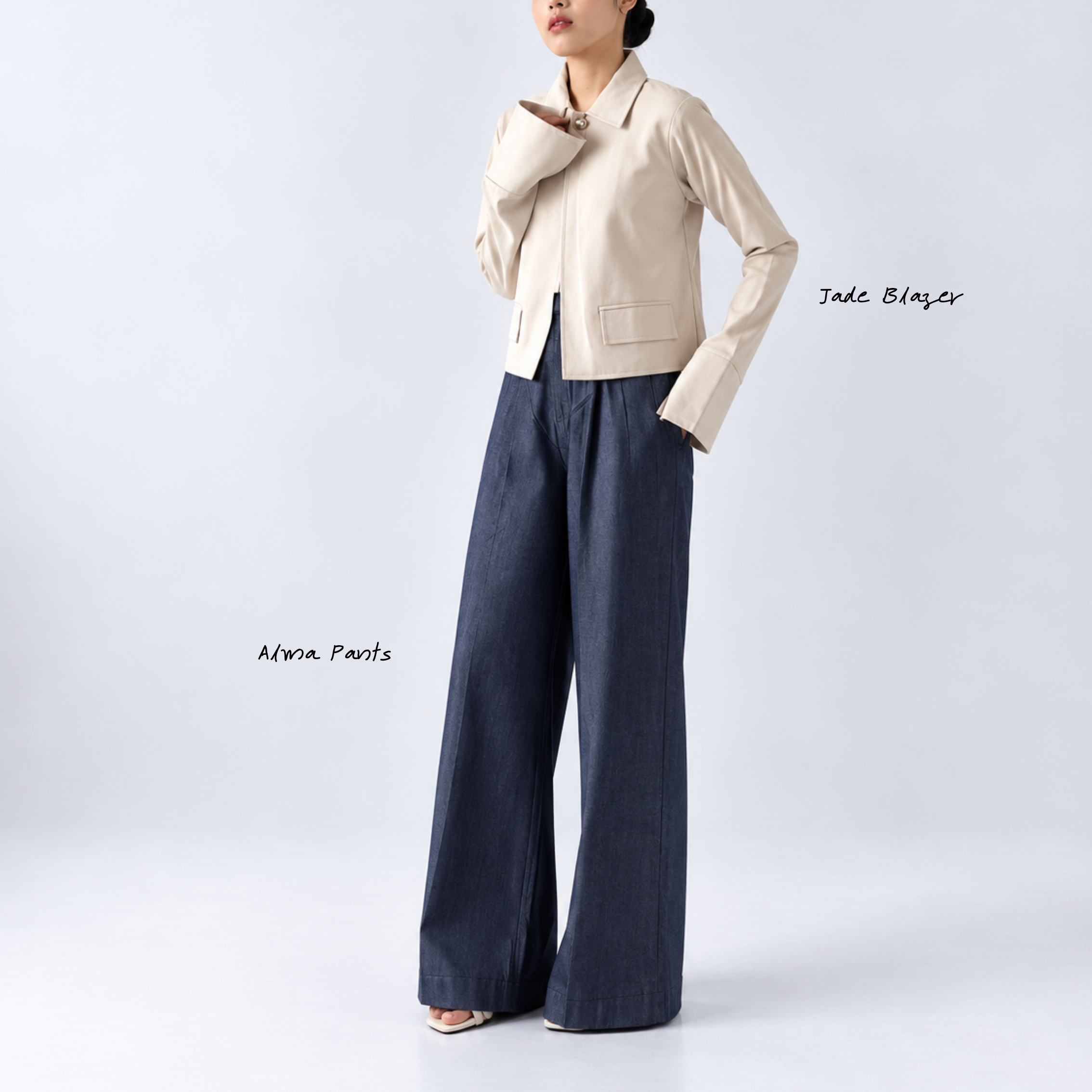 TO.KART Alma Culotte Pants | All-Day Denim Collection