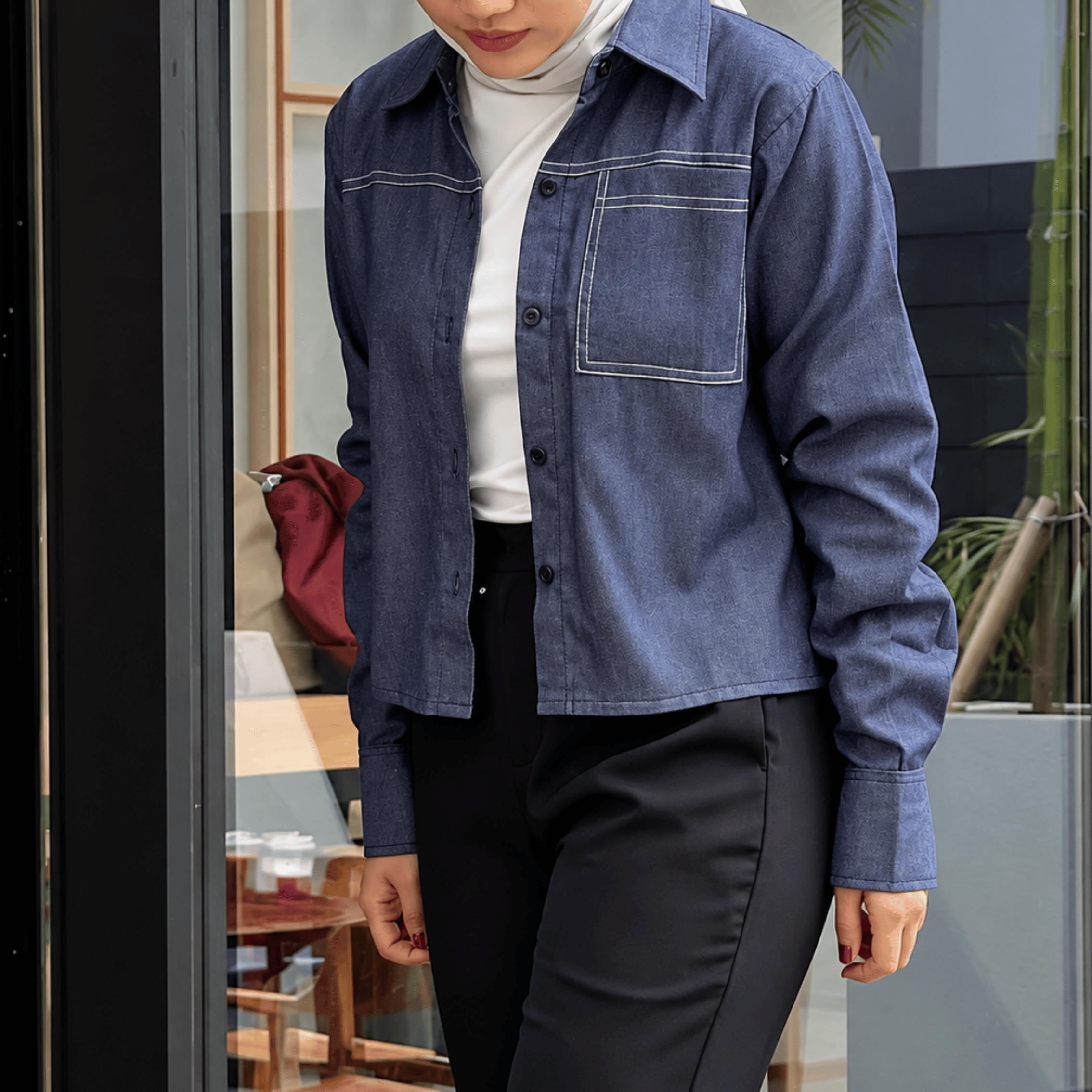 TO.KART Abby Denim Shirt | All-Day Denim Collection