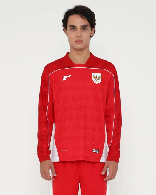 Image of Erspo Timnas 2025 Jersey Player Issue Home LS Men Red White
