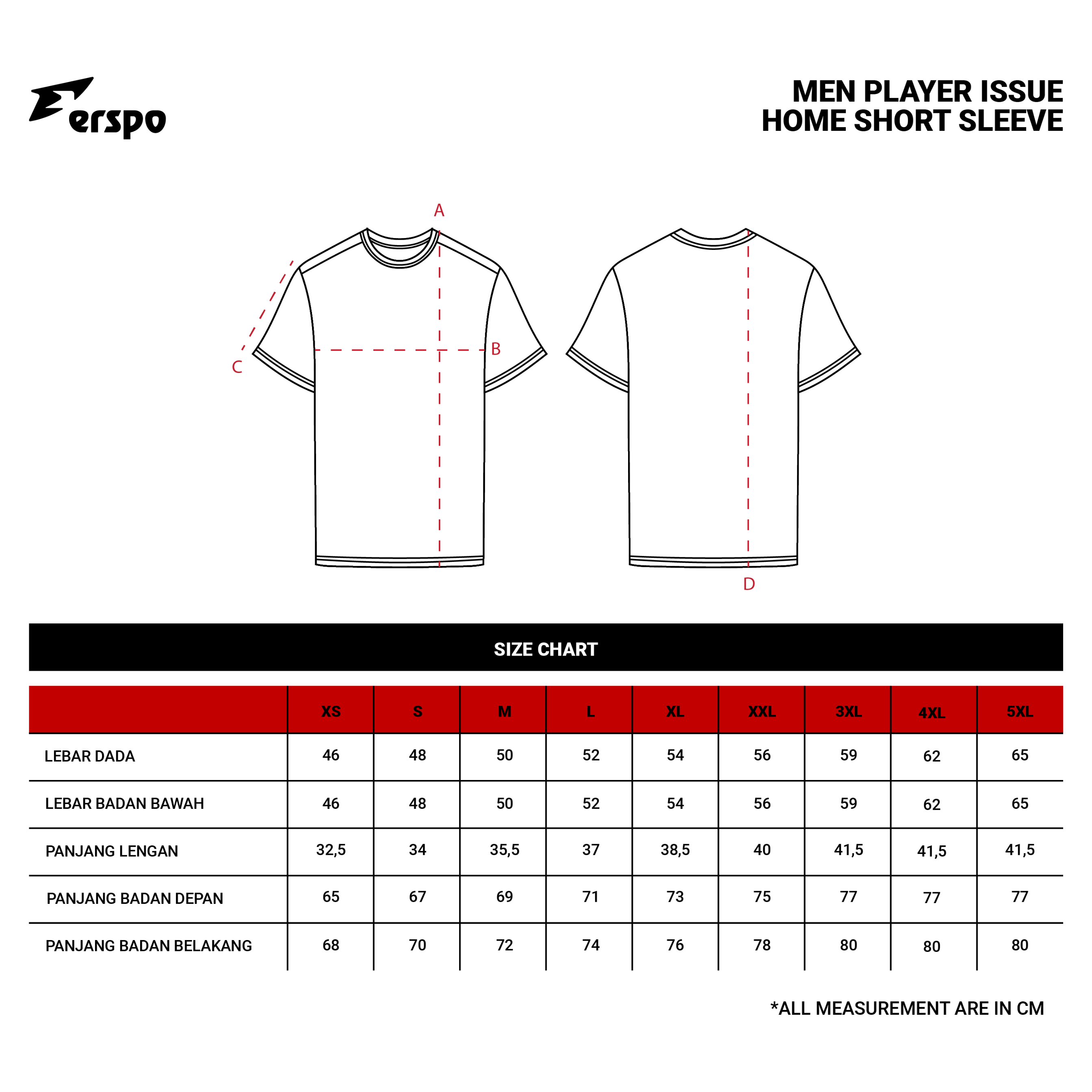 [PRE-ORDER] Erspo Timnas 2025 Jersey Player Issue Home SS Men Red + Player Nameset