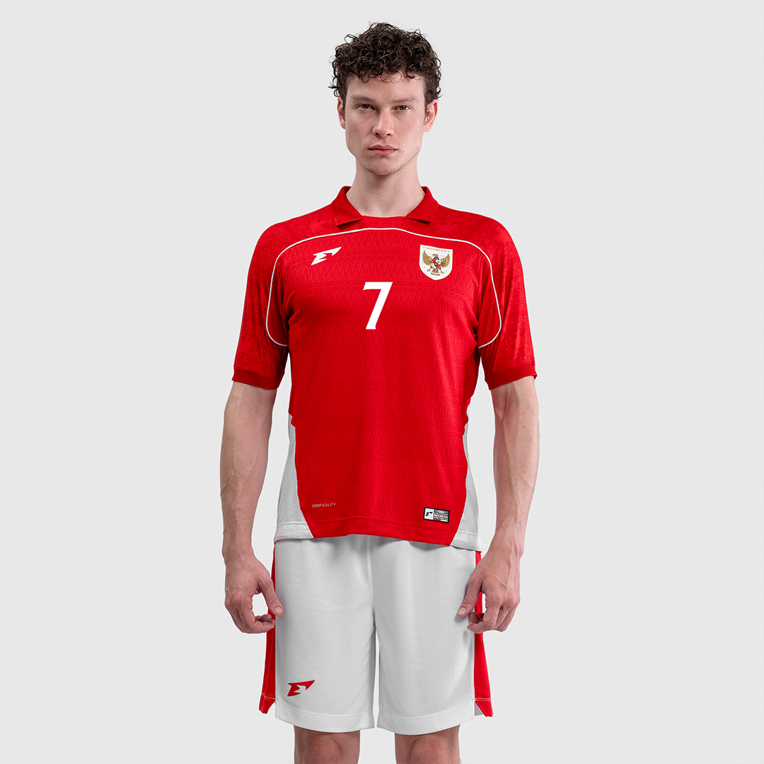 [PRE-ORDER] Erspo Timnas 2025 Jersey Player Issue Home SS Men Red + Player Nameset