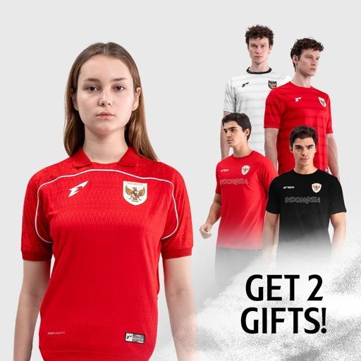 Image of Erspo Timnas 2025 Jersey Player Issue Home SS Women Red White