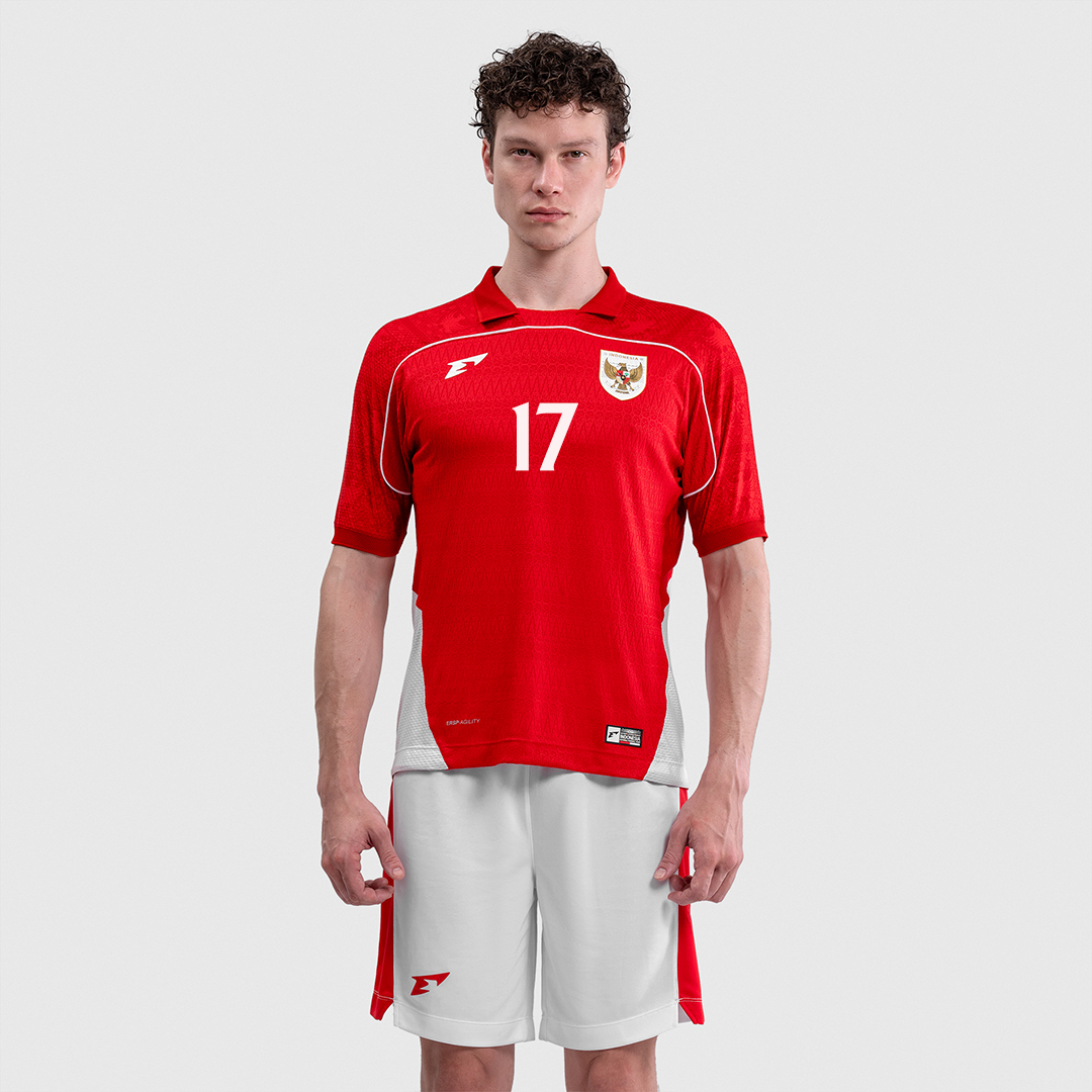 [PRE-ORDER] Erspo Timnas 2025 Jersey Player Issue Home SS Men Red + Player Nameset