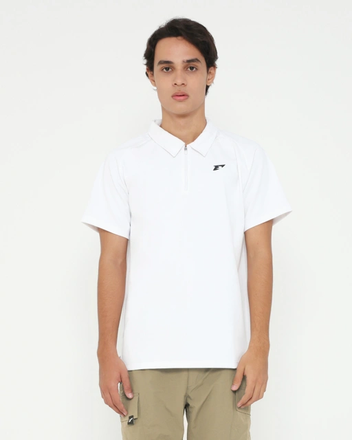 Image of Erspo 2025 Polo Shirt Zipper Cut Sewn Broken White