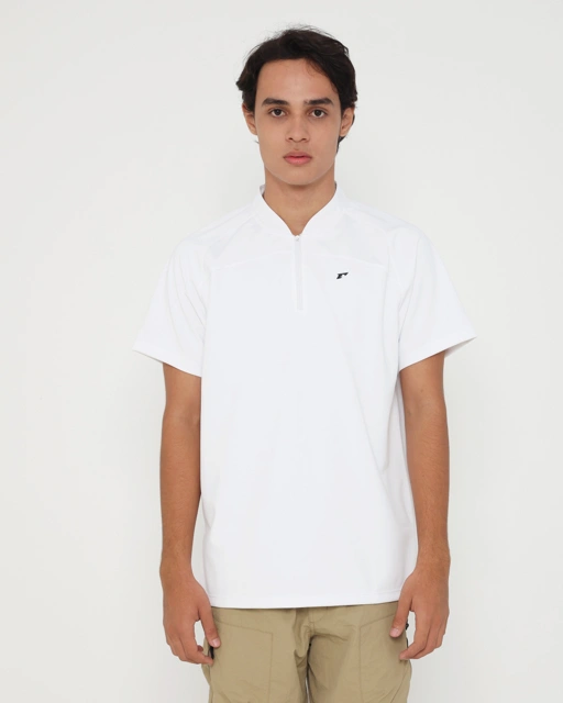 Image of Erspo 2025 Polo Shirt Zipper V-Neck Broken White