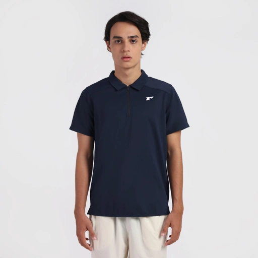 Image of Erspo 2025 Polo Shirt Zipper Classic Navy