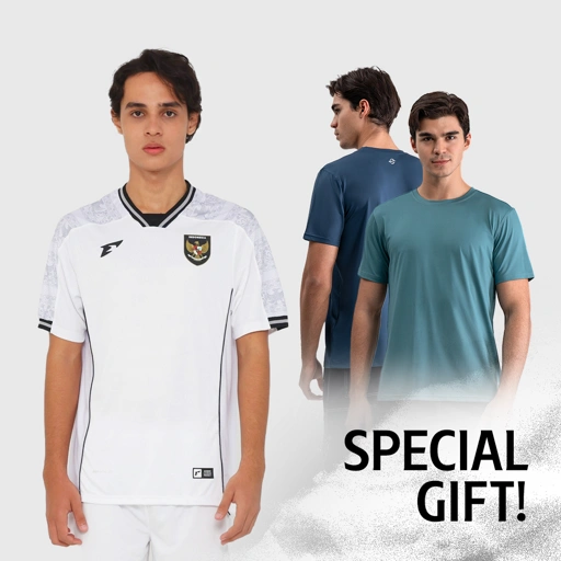 Image of Erspo Timnas 2025 Jersey Replica Away SS Men White Grey Black