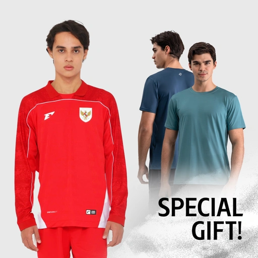 Image of Erspo Timnas 2025 Jersey Replica Home LS Men Red White