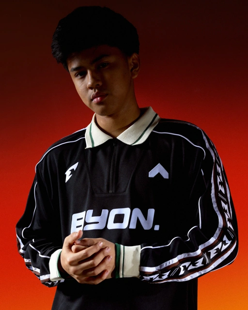 Image of [PRE-ORDER] Erspo X Byon Jersey Lifestyle LS Black