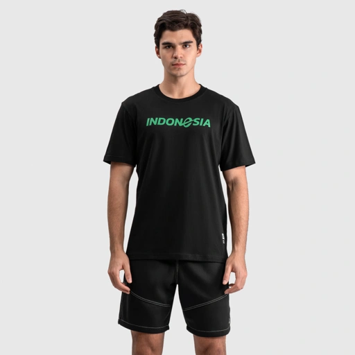 Image of Erspo Timnas T-Shirt Oversized Indonesia Green on Black