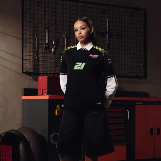 Image of Erspo VR46 2025 - 21 Jersey Franco Black