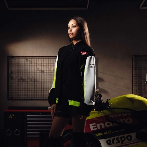 Image of Erspo VR46 2025 Nascar Jacket Black Green