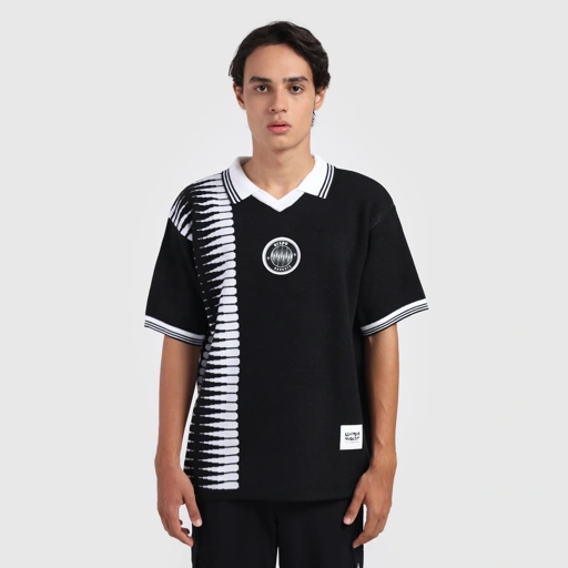 Image of Erspo X Darbotz 2025 Short Sleeve Knit Shirt Ravenna Black