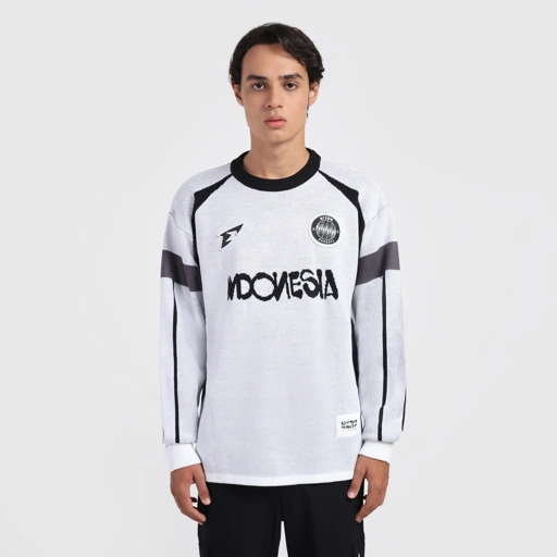 Image of Erspo X Darbotz 2025 Long Sleeve Knit Shirt Averlyn White