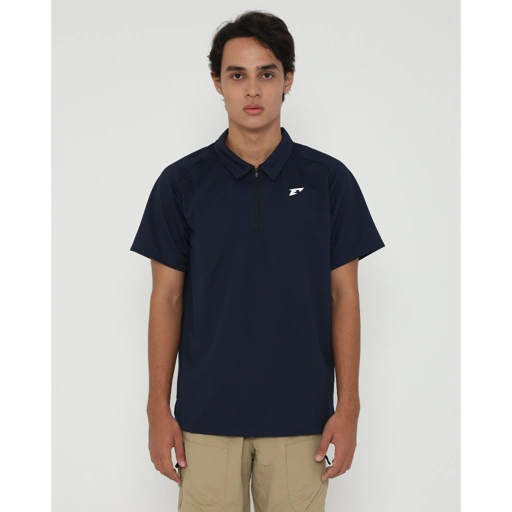 Image of Erspo 2025 Polo Shirt Zipper Cut Sewn Navy