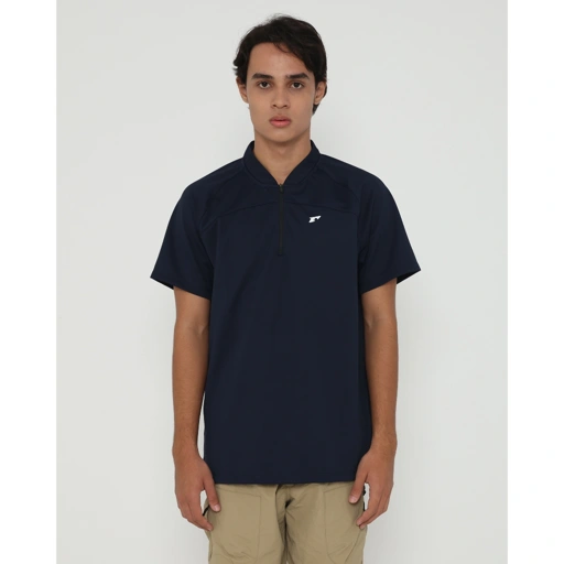 Image of Erspo 2025 Polo Shirt Zipper V-Neck Navy
