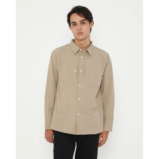 Image of Erspo 2025 Long Sleeve Elden Overshirt Khaki