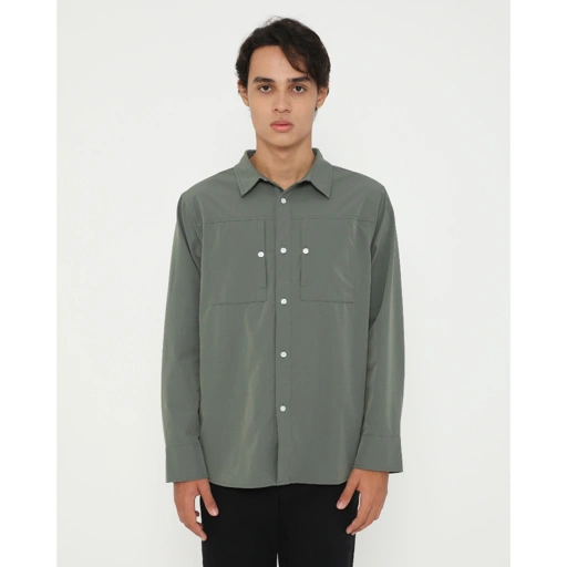 Image of Erspo 2025 Long Sleeve Elden Overshirt Sage