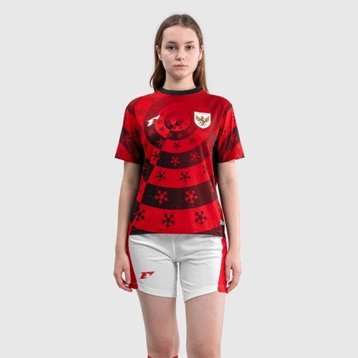 Image of Erspo Timnas 2025 Jersey Pre Match SS Women Red