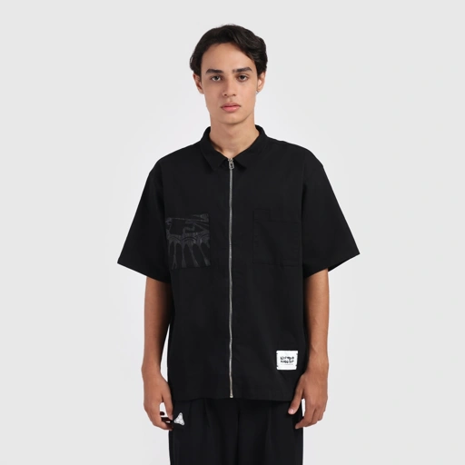 Image of Erspo X Darbotz 2025 Short Sleeve Shirt Cancer Black