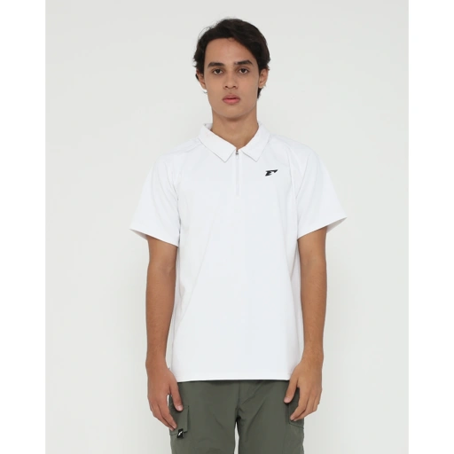 Image of Erspo 2025 Polo Shirt Zipper Cut Sewn Broken White