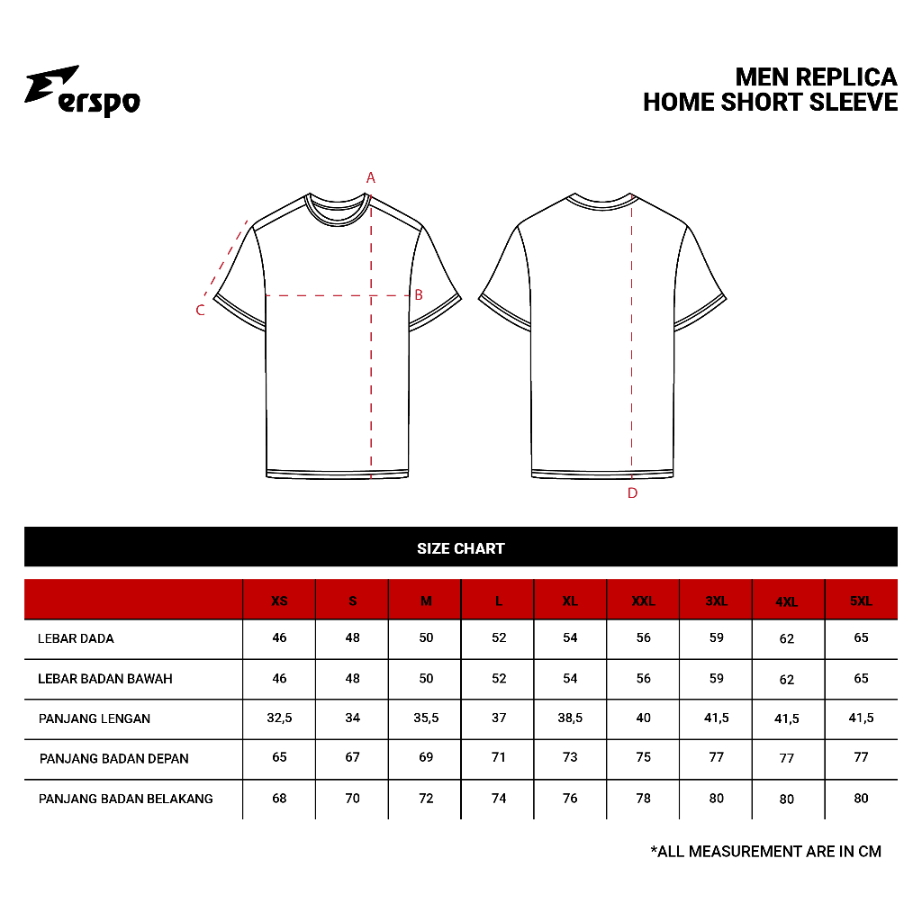 [GET 1 GIFT] Erspo Timnas 2025 Jersey Replica Home SS Men Red