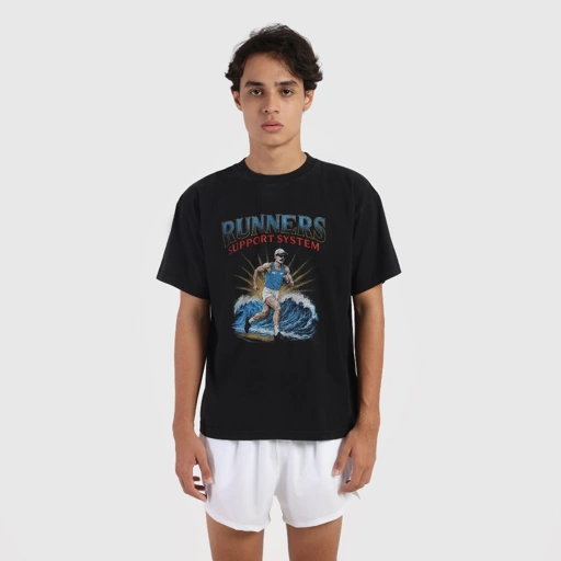 Image of Erspo X Pocari 2025 T-Shirt Short Sleeve Sunrise Rituals Black