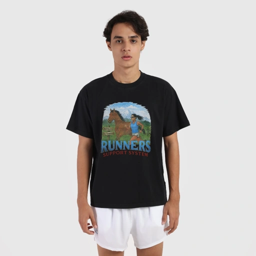 Image of Erspo X Pocari 2025 T-Shirt Short Sleeve Horse Power Black