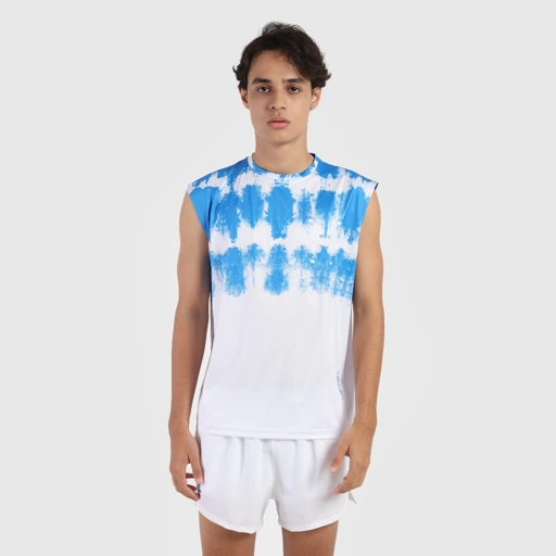 Image of Erspo X Pocari 2025 Jersey Muscle Tee Pocari Merch White Blue