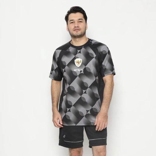 Image of Erspo Timnas Jersey Pre Match Black Grey