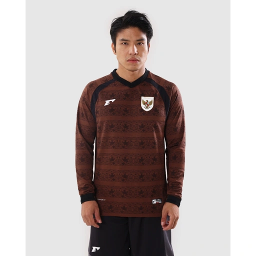 Image of Erspo Timnas 2025 Jersey Player Issue Goalkeeper Away LS Men Brown