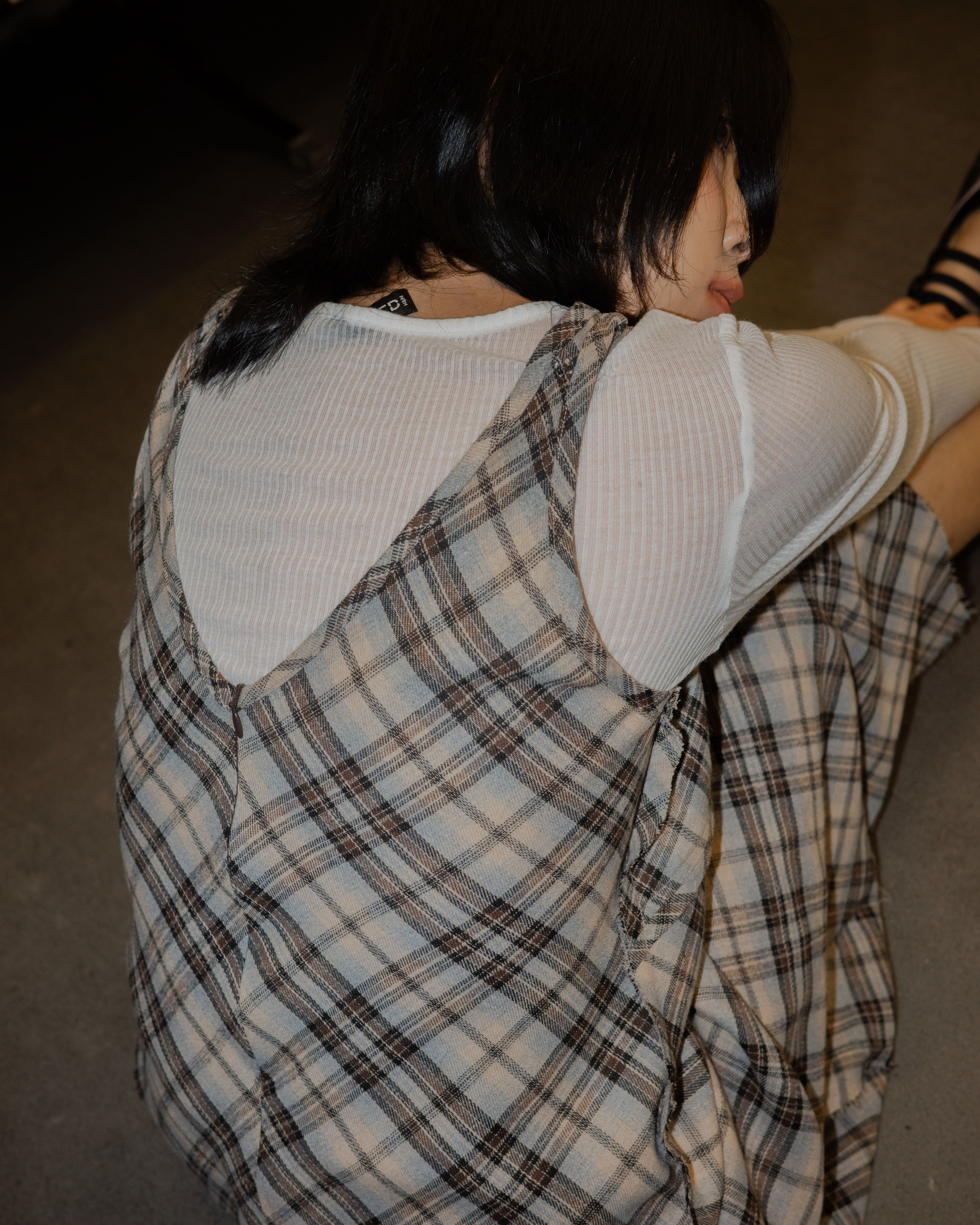 Checkered Asymmetric Dress