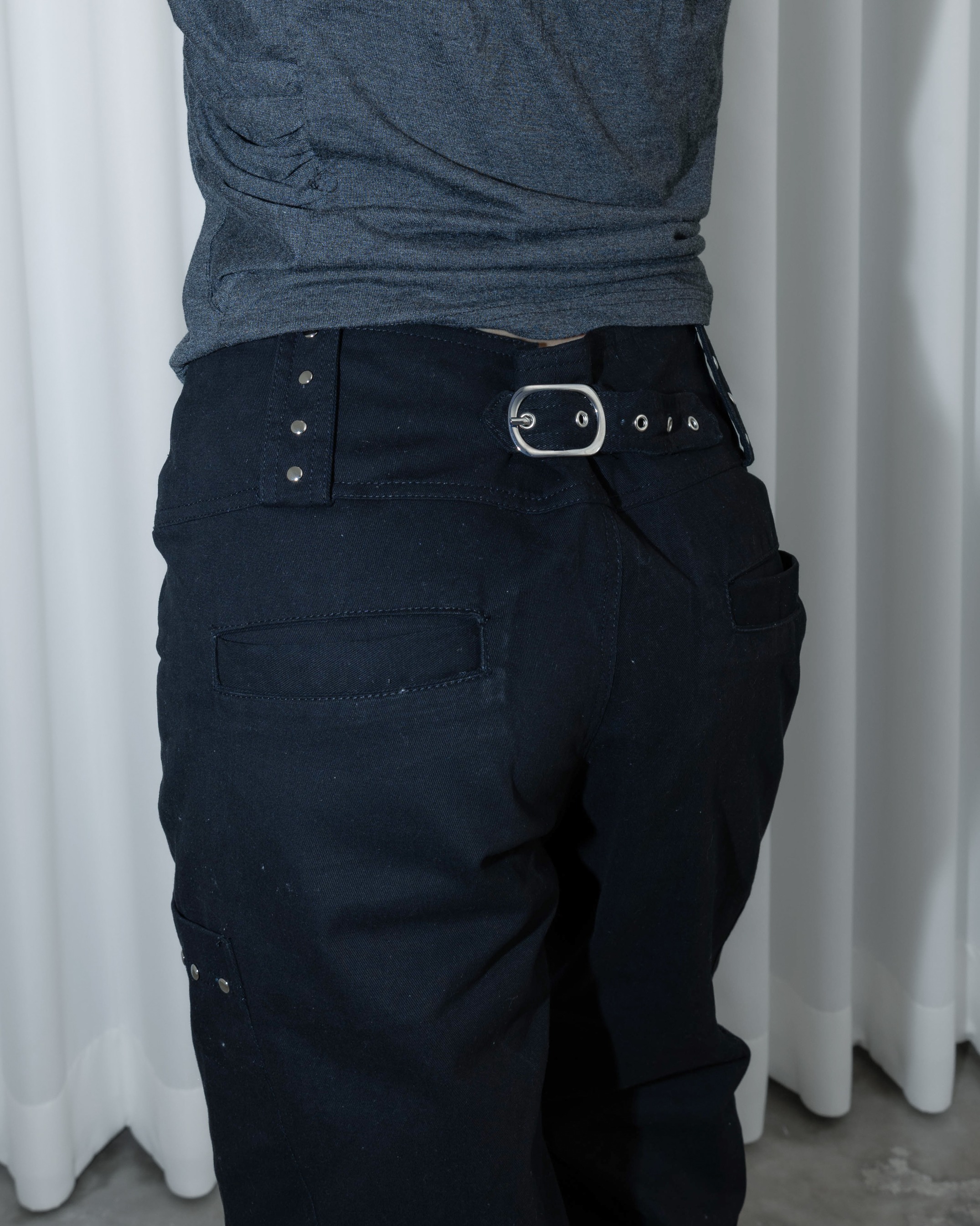 Stud Straight Long Pants