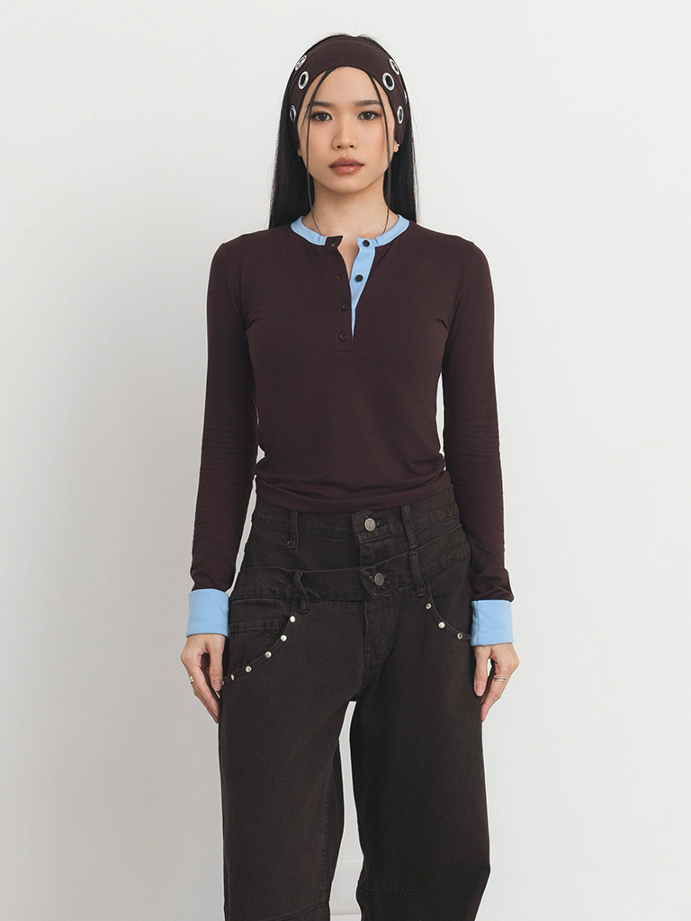Two Tone Longsleeve Top