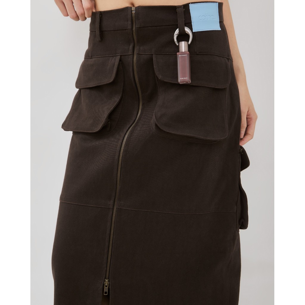 Mova Zip Cargo Long Skirt
