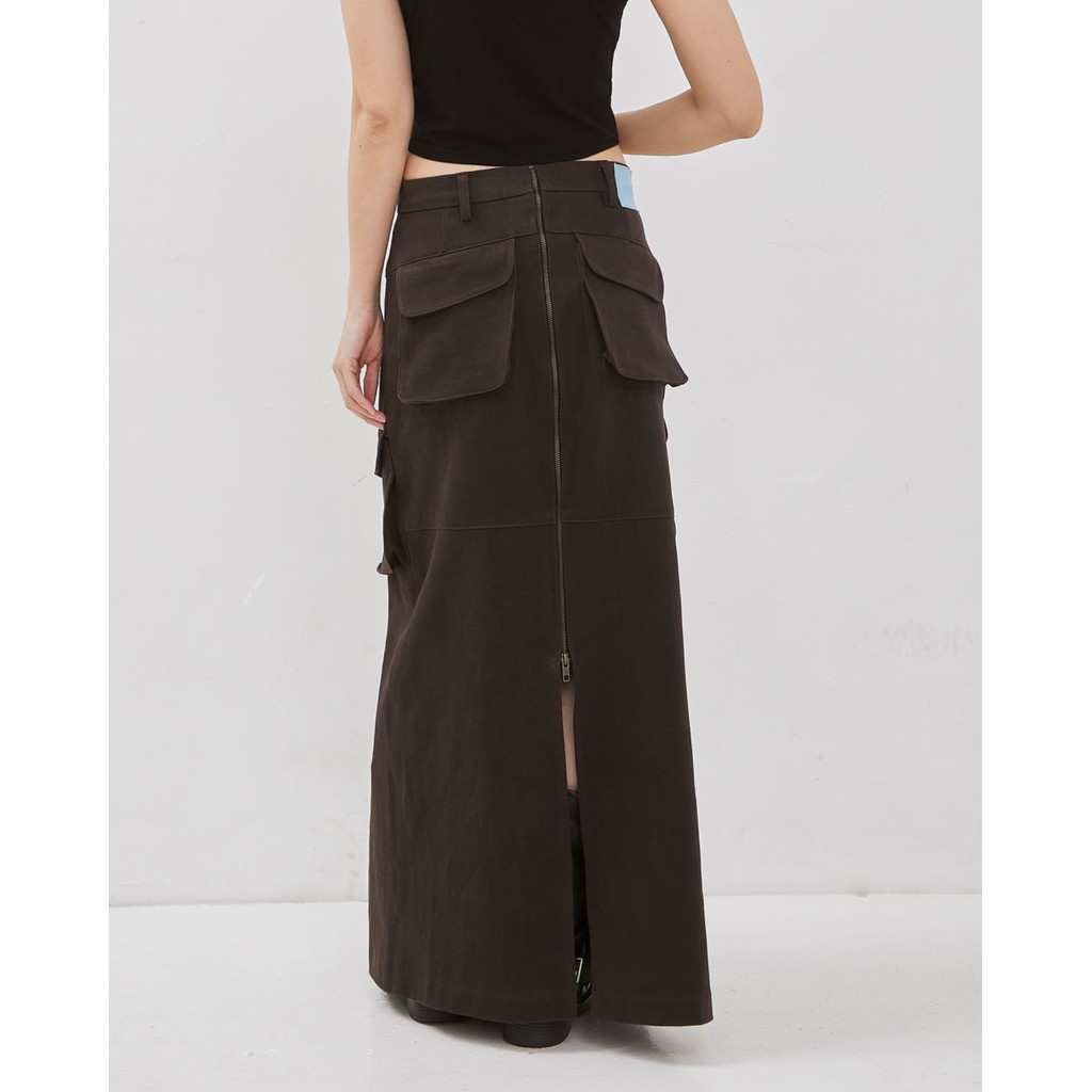 Mova Zip Cargo Long Skirt