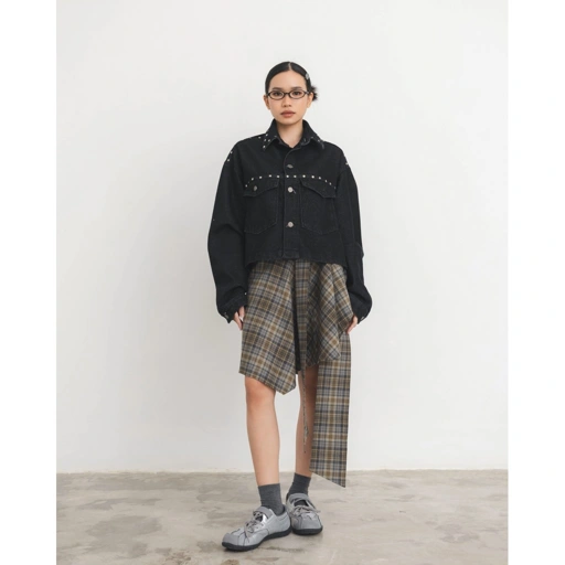 Image of CATHA - Tartan Wrapped Skirt