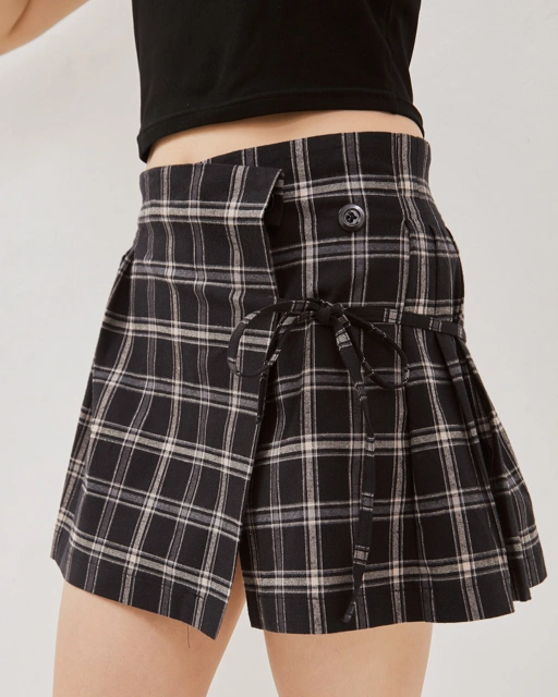 Image of CATHA- Dami Tartan Pleats Mini Skirt