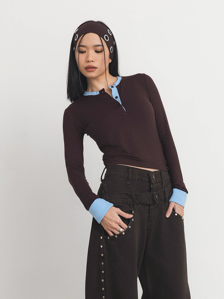 Two Tone Longsleeve Top