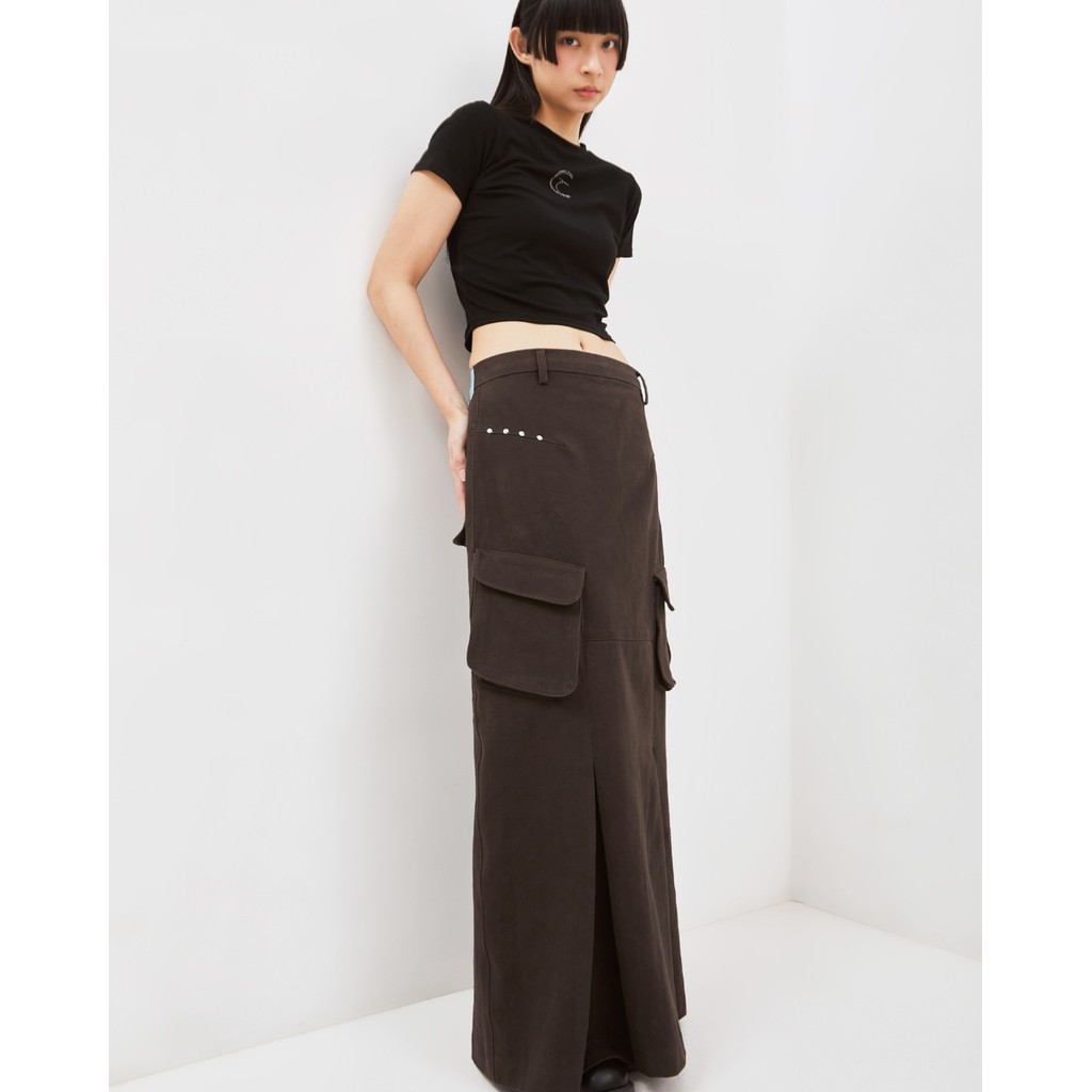 Mova Zip Cargo Long Skirt