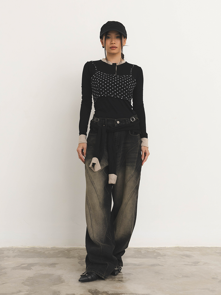 Two Tone Longsleeve Top